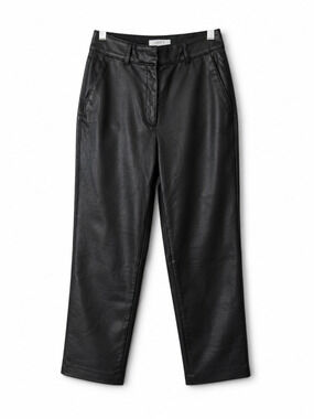 Babaton Faux Leather Straight Leg Pants Black Size 2 Aritzia Vegan Leather